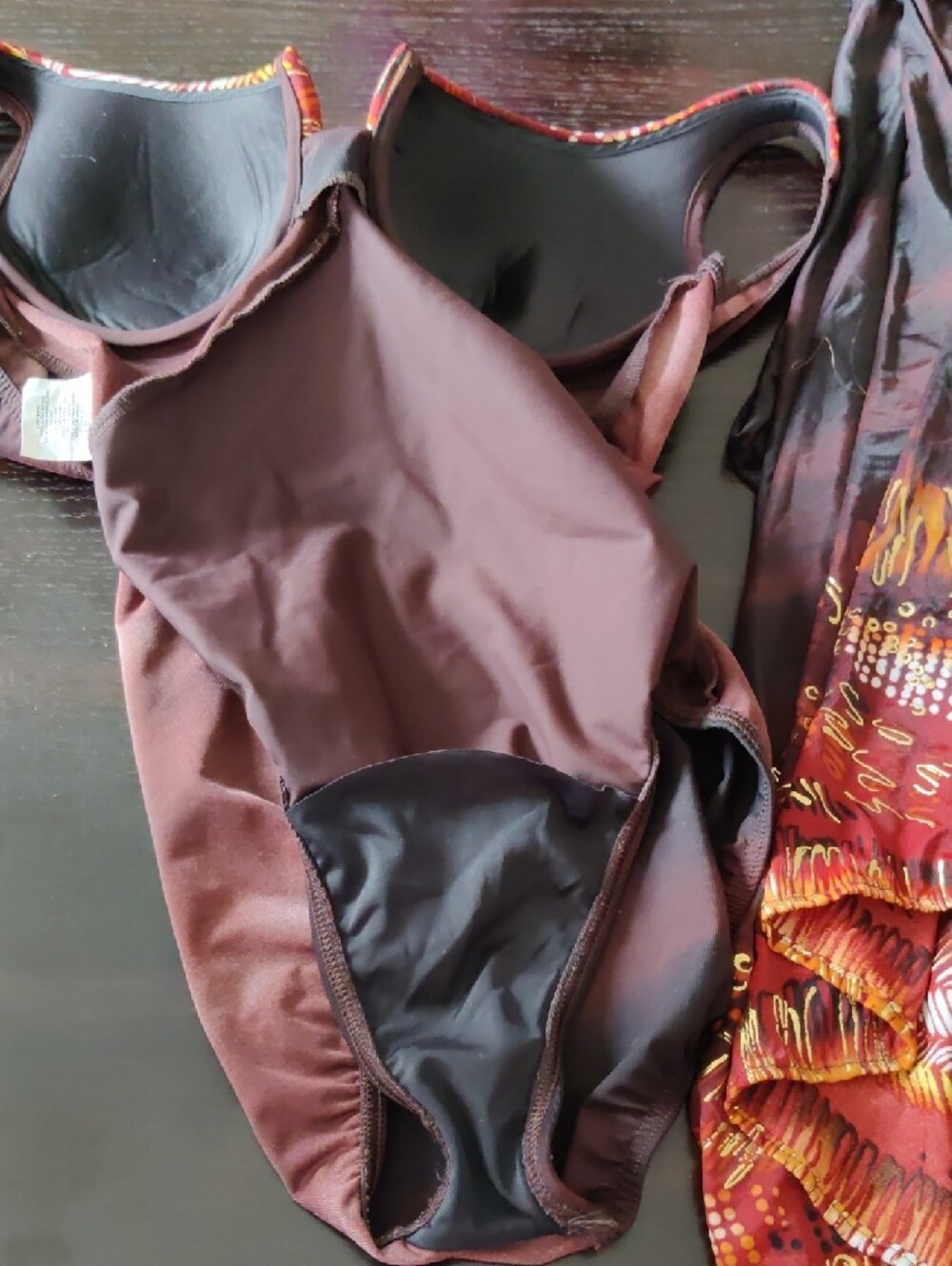 Miraclesuit Burgundy Multi Sculpting One-Piece Swimsuit with Matching Cover-Up - Picture 5 of 5